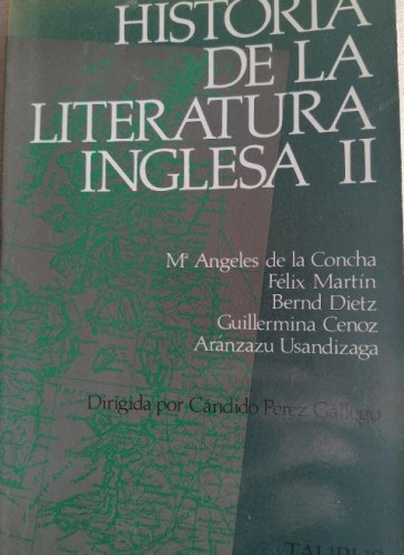 Portada del libro de Historia de la literatura inglesa;t.2