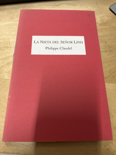 Portada del libro de La nieta del señor Linh. Philippe Claudel