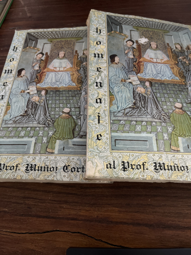 Portada del libro de Homenaje al prof. Muñoz Cortés - AUTORES VARIOS- TOMO I y II. 