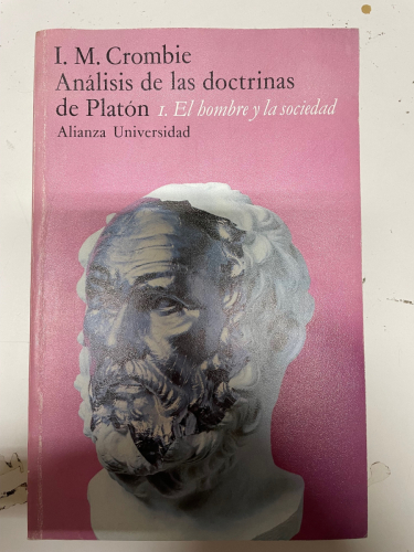 Portada del libro de Análisis de las doctrinas de Platón. Tomo I. El hombre y la sociedad. 