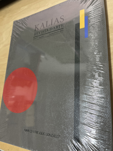 Portada del libro de KALÍAS - REVISTA DE ARTE AÑO IV NUM 8 SEMESTRE II 1992