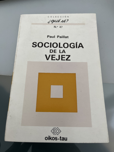 Portada del libro de SOCIOLOGÍA DE LA VEJEZ
