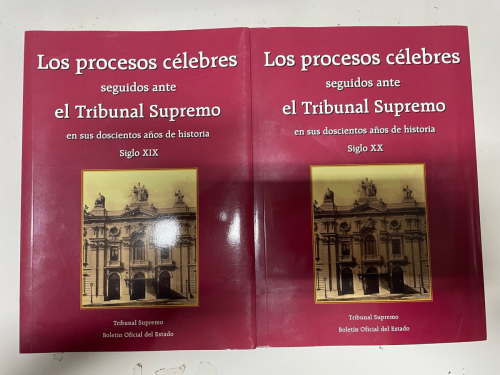 Portada del libro de Los procesos célebres seguidos ante el Tribunal Supremo . Siglo XIX y XX