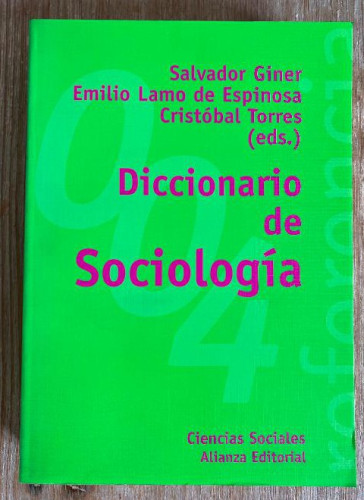Portada del libro de Diccionario De Sociologia