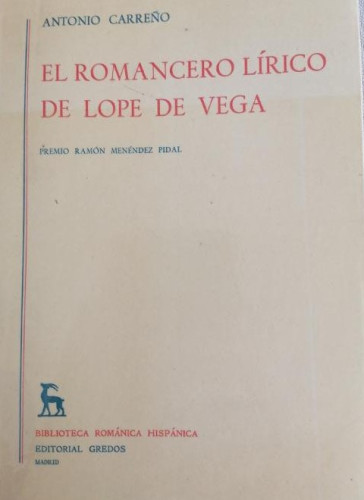 Portada del libro de El romancero lírico de Lope de Vega - Antonio Carreño gredos