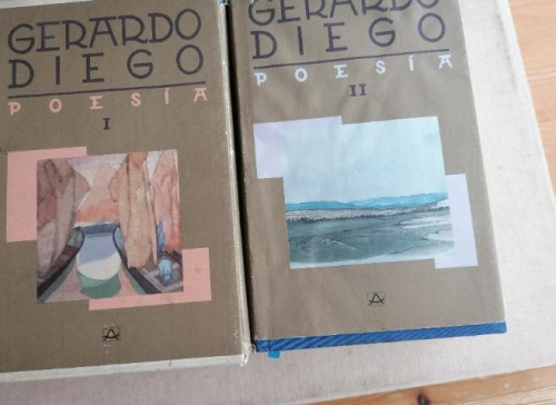 Portada del libro de GERARDO DIEGO. POESÍAS TOMOS I y II (OBRA COMPLETA). AGUILAR DE EDICIONES 1989.