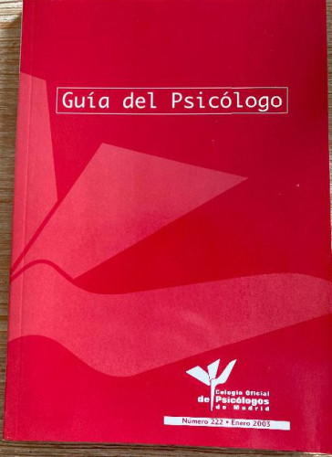 Portada del libro de GUÍA DEL PSICÓLOGO. NÚMERO 222. ENERO 2003. COLEGIO OFICIAL DE PSICÓLOGOS DE MADRID.