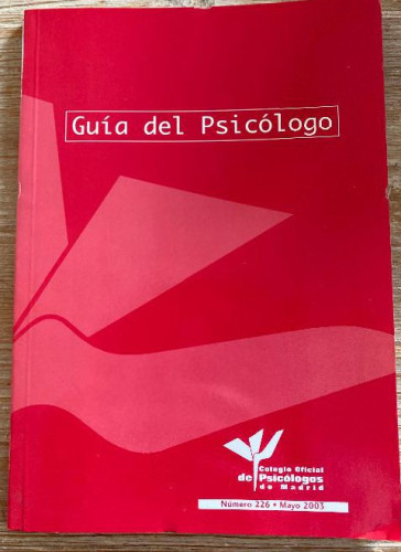 Portada del libro de GUÍA DEL PSICÓLOGO. NÚMERO 226. MAYO 2003. COLEGIO OFICIAL DE PSICÓLOGOS DE MADRID.