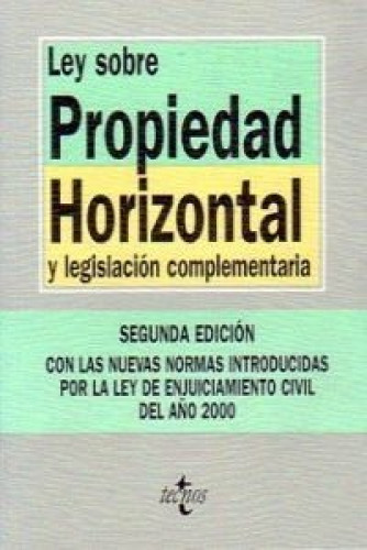 Portada del libro de Ley sobre Propiedad Horizontal y Leg. Complementaria