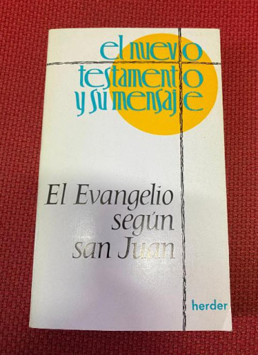 Portada del libro de Evangelio Segun S. Juan. 1a
