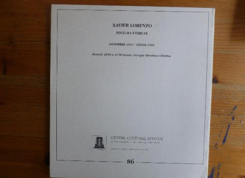 Portada del libro de XAVIER LORENZO 1992 34pp