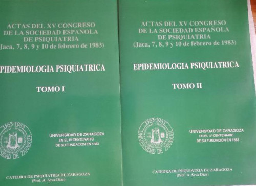 Portada del libro de Epidemiologia Psiquiatrica. 2 VOL. Actas del XV congreso de la Sociedad Española de Psiquiatría