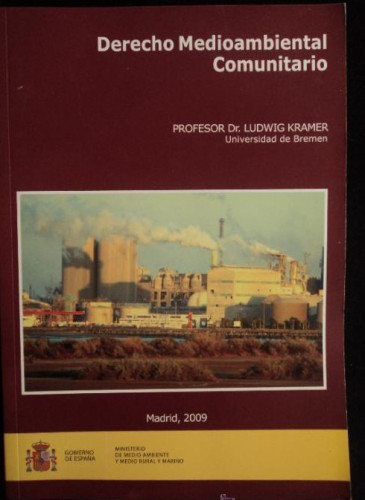 Portada del libro de DERECHO MEDIOAMBIENTAL COMUNITARIO
