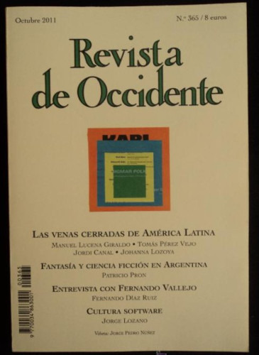 Portada del libro de REVISTA DE OCCIDENTE. N 365 OCT.2011 155 PAG