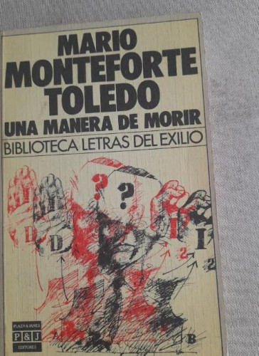 Portada del libro de Una manera de morir - Mario Monteforte Toledo PLAZA Y JANES