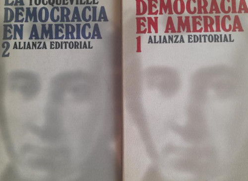 Portada del libro de La democracia en América.- Tocqueville, Alexis de ALIANZA ED. 2 VOL. 1980