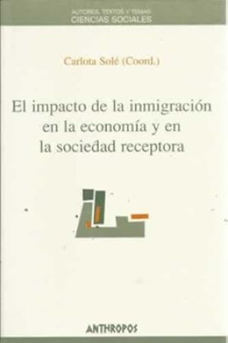 Portada del libro de IMPACTO INMIGRACION EN LA ECONOMIA Y EN LA SOCIEDAD RECEPTORA