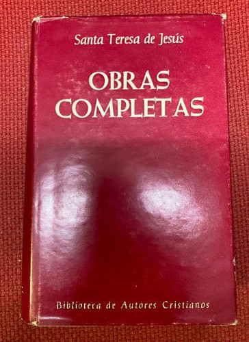 Portada del libro de OBRAS COMPLETAS. SANTA TERESA DE JESÚS. BIBLIOTECA AUTORES CRISTIANOS, 1976.