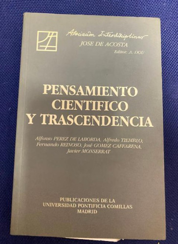 Portada del libro de Pensamiento científico y trascendencia (Estudios Interdisciplinares)