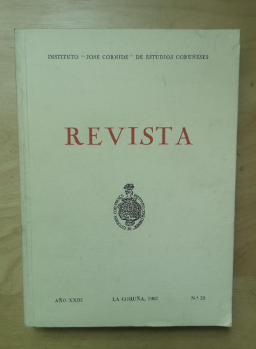 Portada del libro de Revista. Instituto José Cornide de Estudios Coruñeses. Numero 23