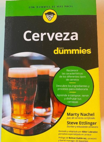 Portada del libro de CERVEZA PARA DUMMIES. MARTY NACHEL, STEVE ETTLINGER. 2019.
