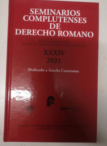 Portada del libro de SEMINARIOS COMPLUTENSES DE DERECHO ROMANO- REVISTA INTERNACIONAL DE DERECHO