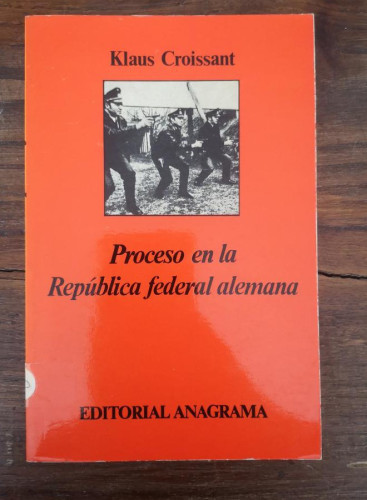 Portada del libro de Proceso en la republica federal alemana