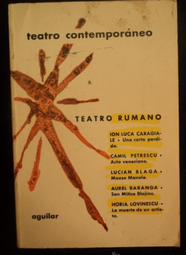 Portada del libro de TEATRO RUMANO CONTEMPORANEO. ED. AGUILAR. 1972 470 PAG