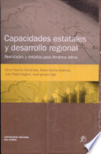 Portada del libro de Capacidades estatales y desarrollo regional