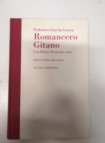 Portada del libro de ROMANCERO GITANO. F. GARCIA LORCA. ED ALIANZA