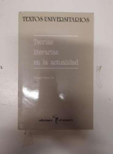 Portada del libro de TEORÍAS LITERARIAS EN LA ACTUALIDAD. VARIOS AUTORES.