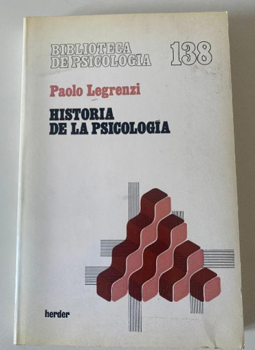 Portada del libro de Historia de la psicologia
