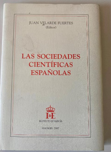 Portada del libro de Las sociedades cientificas españolas