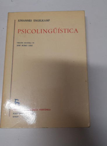 Portada del libro de PSICOLINGÜÍSTICA JOHANNES ENGELKAMP ED. GREDOS 1ª EDICION