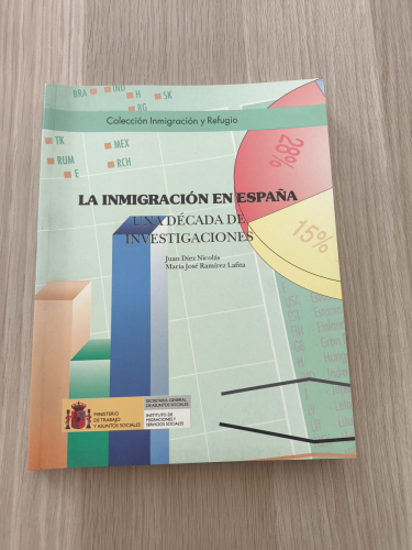 Portada del libro de La Inmigracion en España. Una decada De Investigaciones