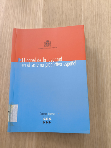 Portada del libro de El papel de la juventud en el sistema productivo español