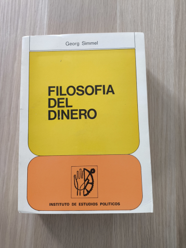Portada del libro de Filosofía del dinero