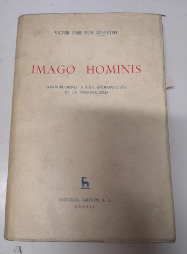 Portada del libro de Imago hominis. contribuciones a una antropologia de la personalida