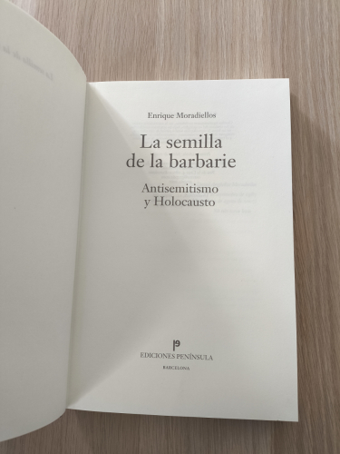 Portada del libro de La semilla de la Barbarie