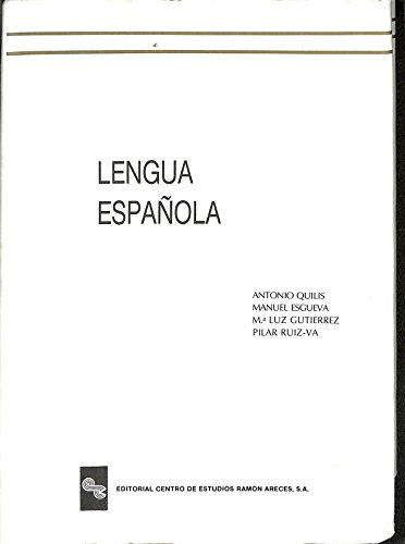 Portada del libro de Lengua española