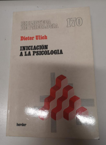 Portada del libro de Iniciacion a la psicologia