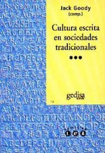 Portada del libro de Cultura escrita en sociedades tradicionales