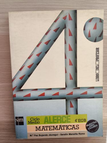 Portada del libro de Matemáticas 4 E G B. Libro del profesor