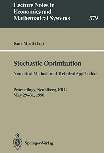 Portada del libro de Stochastic optimization numerical methods and technical applications, proceedings of a GAMM/IFIP workshop...