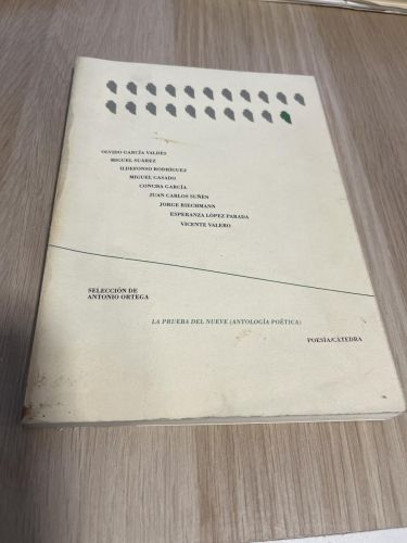 Portada del libro de LA PRUEBA DEL NUEVE, ANTOLOGIA POETICA, GARCIA, SUAREZ, RODRIGUEZ, CASADO, SUÑEN, RIECHMANN