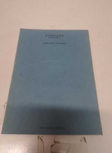 Portada del libro de Espejos (1986-1991) (Poesía)-Linares, Abelardo