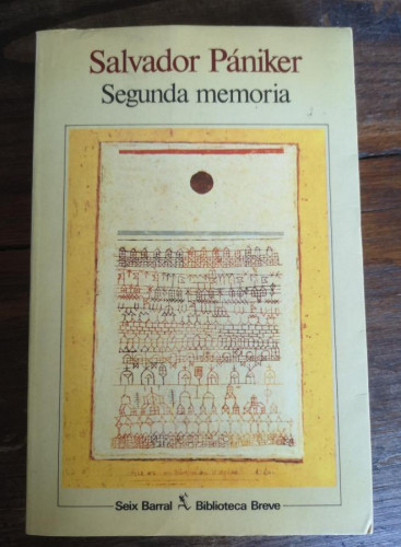Portada del libro de Segunda memoria -Salvador Pániker