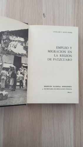 Portada del libro de Empleo y Migración en la Region de Patzcuaro