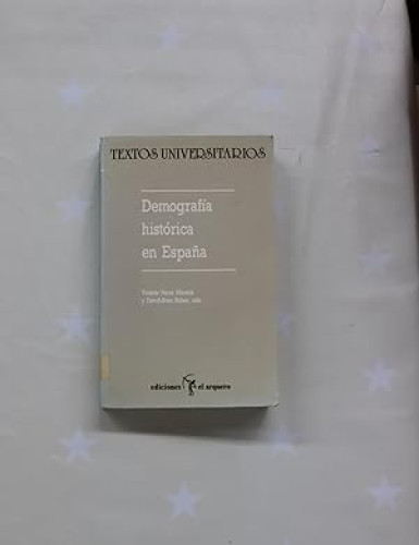Portada del libro de Demografía histórica en España