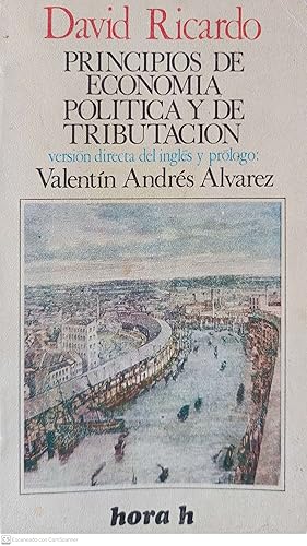 Portada del libro de Principios de economía política y de tributación